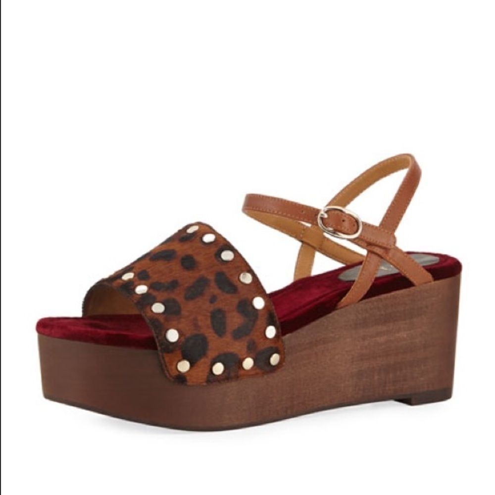 Joie Leopard Platform Sandals